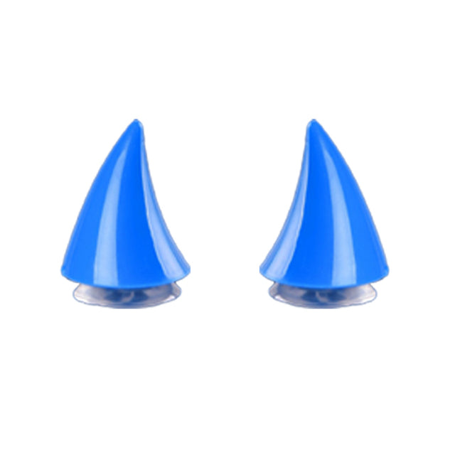 Blue Helmet Devil Horns