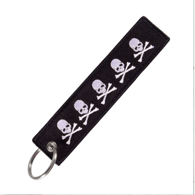 Skull Crossbones Key Tag