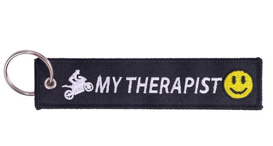 My Therapist Motorcycle Key Tag